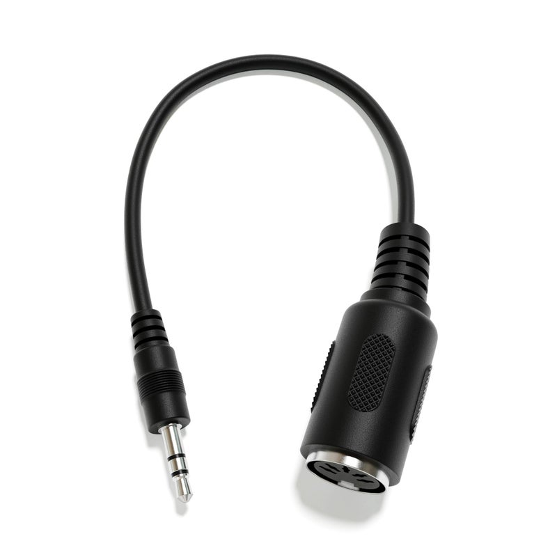 ExcelValley - Female DIN MIDI Adapter Breakout Conversion Cable - Mini/Micro Jack [Straight | A-3.5mm] - Image 1